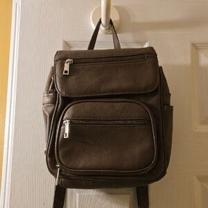 Brown Leather Backpack